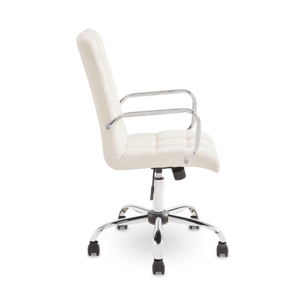 Selena High Office Chair: Ivory Linen